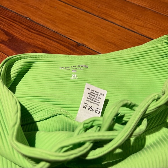 Carbon38 YEAR OF OURS ribbed football legging - summer green size XS NWOT 💚💚 - Picture 3 of 5